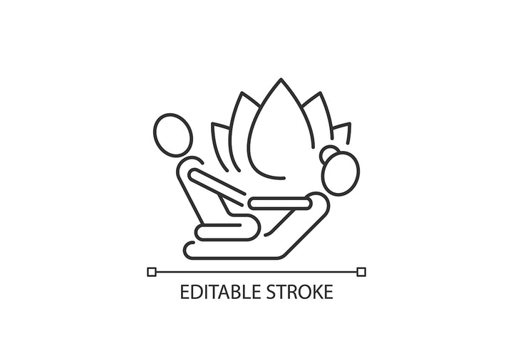 Massage types linear icons set for dark and light mode