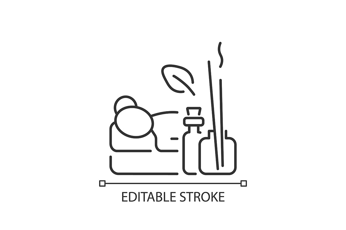 Massage types linear icons set for dark and light mode