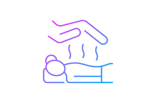 Massage types gradient icons set for dark and light mode