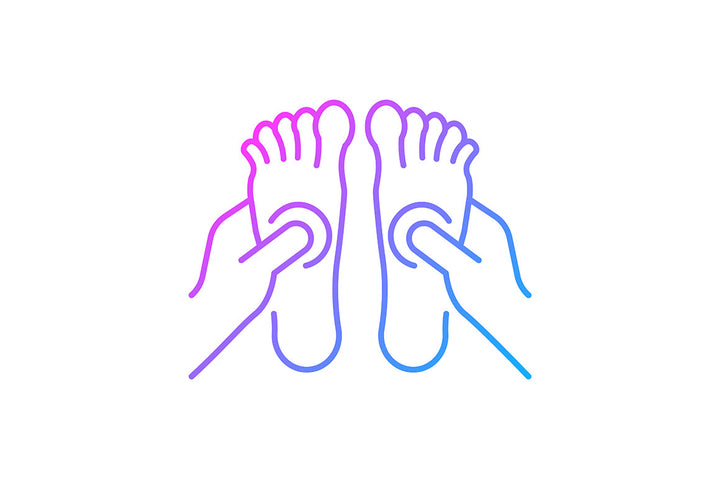 Massage types gradient icons set for dark and light mode