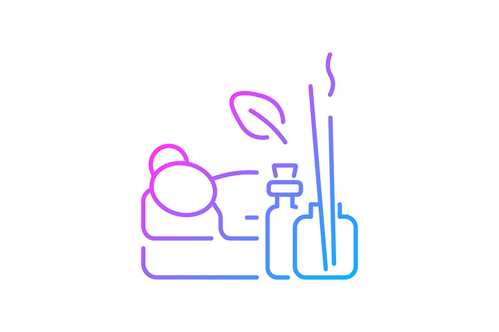 Massage types gradient icons set for dark and light mode