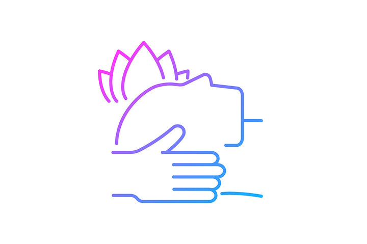 Massage types gradient icons set for dark and light mode