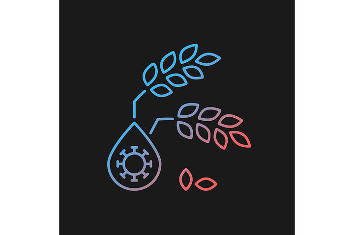 Hunger and food security gradient icons set for dark and light mode
