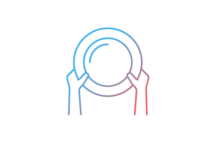 Hunger and food security gradient icons set for dark and light mode
