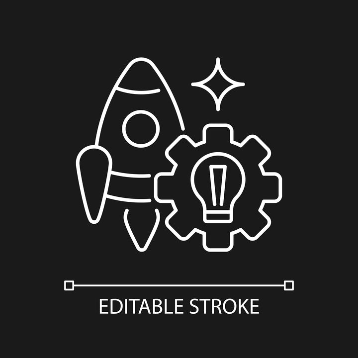 Small business incentives linear icons set for dark and light mode