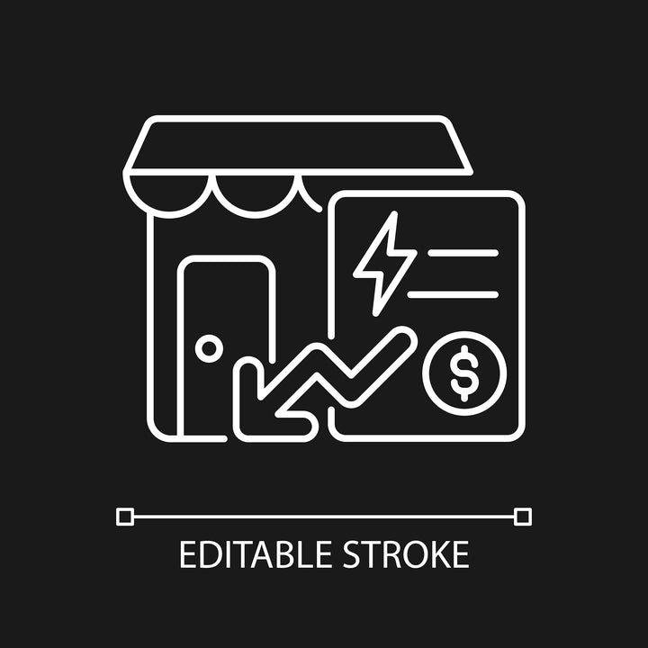 Small business incentives linear icons set for dark and light mode