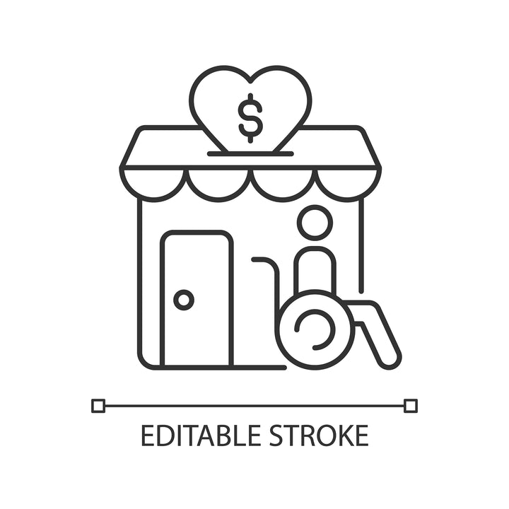 Small business incentives linear icons set for dark and light mode