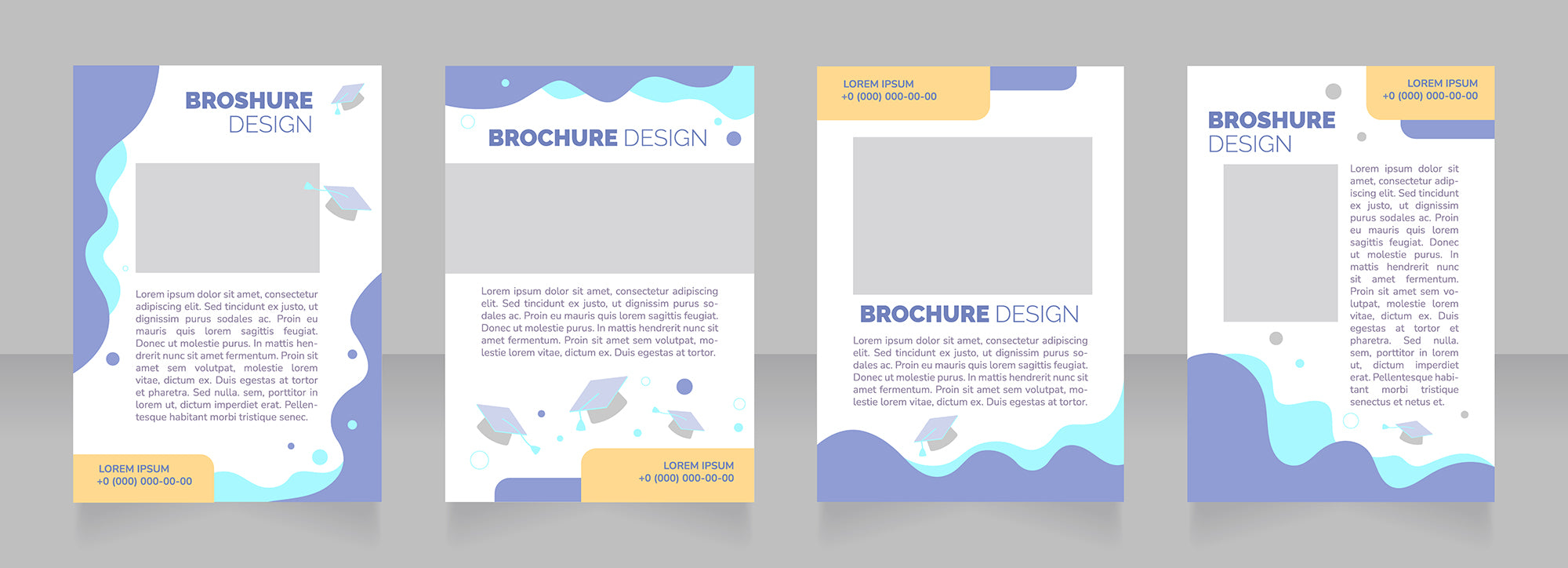 High education brochure layout design bundle