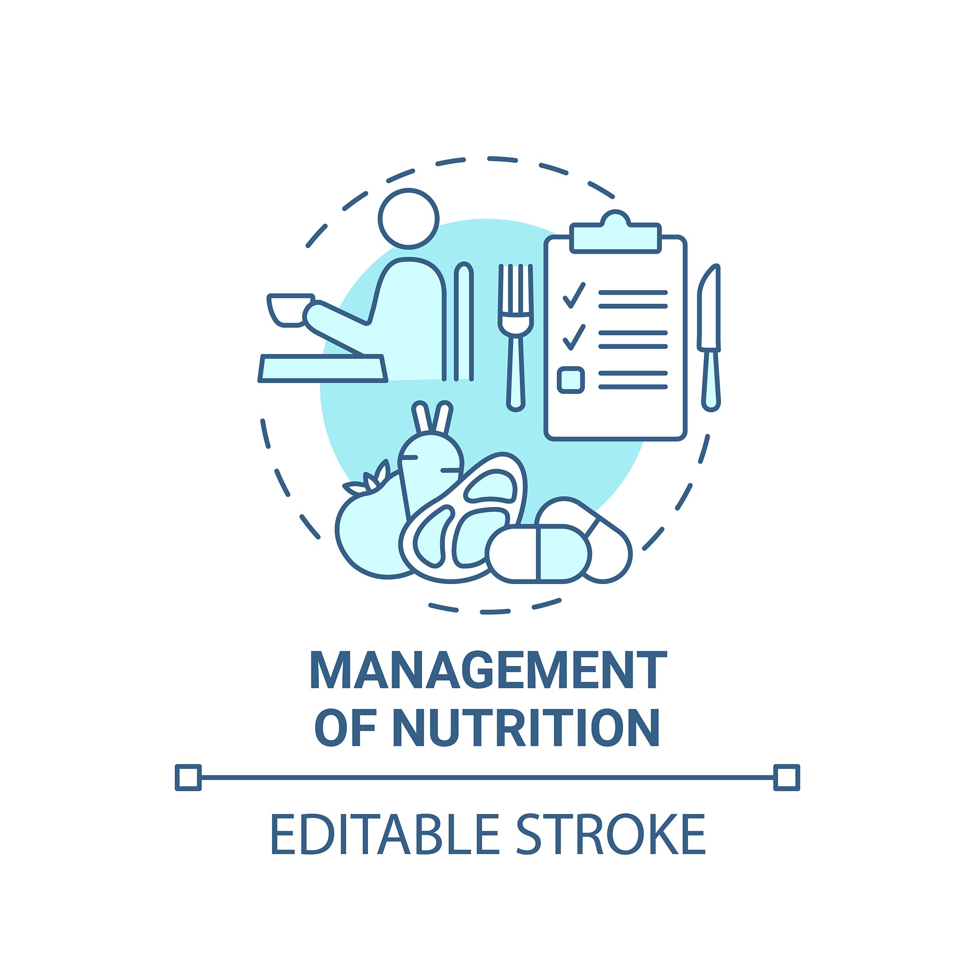 Pulmonary rehabilitation concept icons bundle