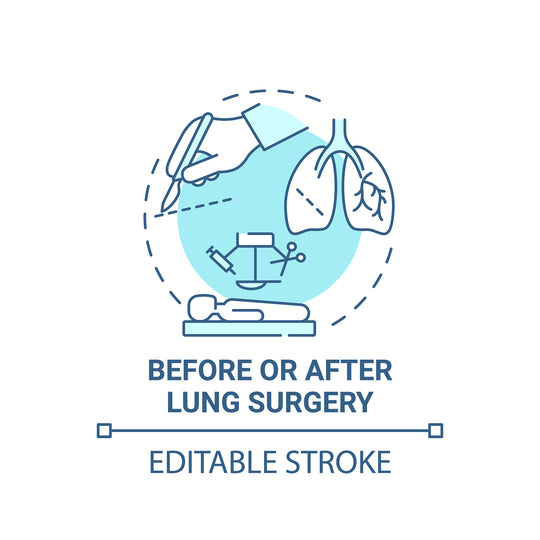 Pulmonary rehabilitation concept icons bundle