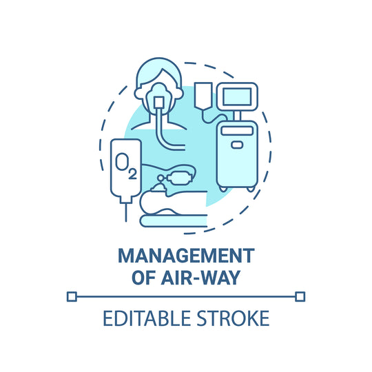 Pulmonary rehabilitation concept icons bundle