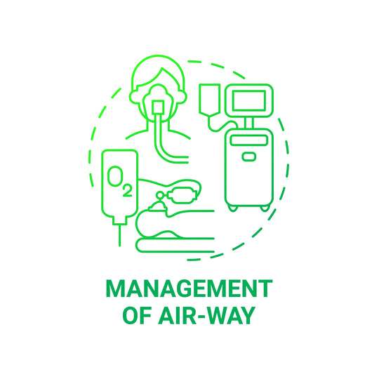 Pulmonary rehabilitation concept icons bundle