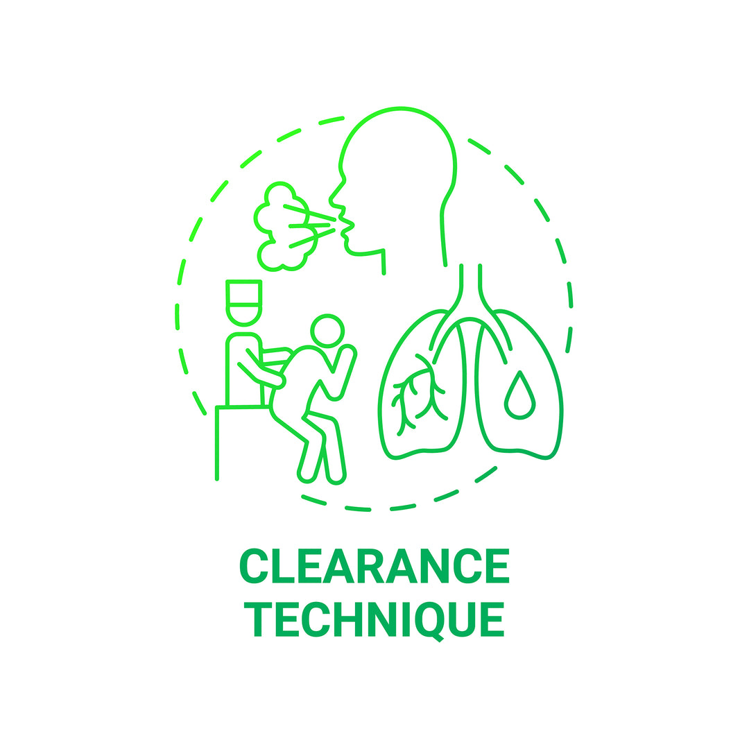 Pulmonary rehabilitation concept icons bundle