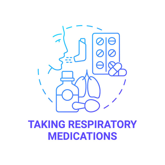 Pulmonary rehabilitation concept icons bundle