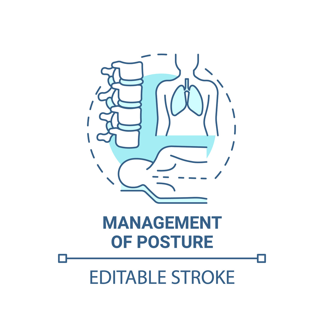 Pulmonary rehabilitation concept icons bundle