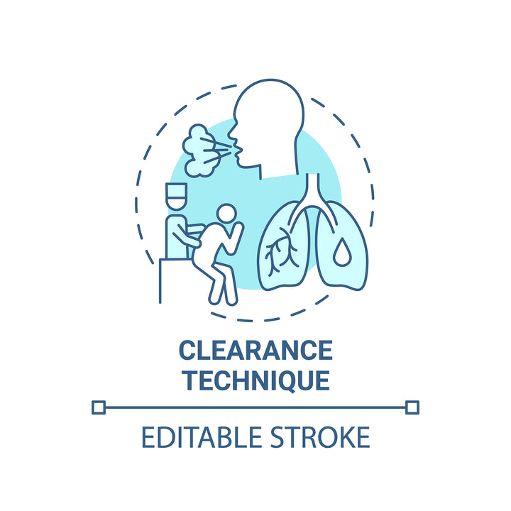 Pulmonary rehabilitation concept icons bundle