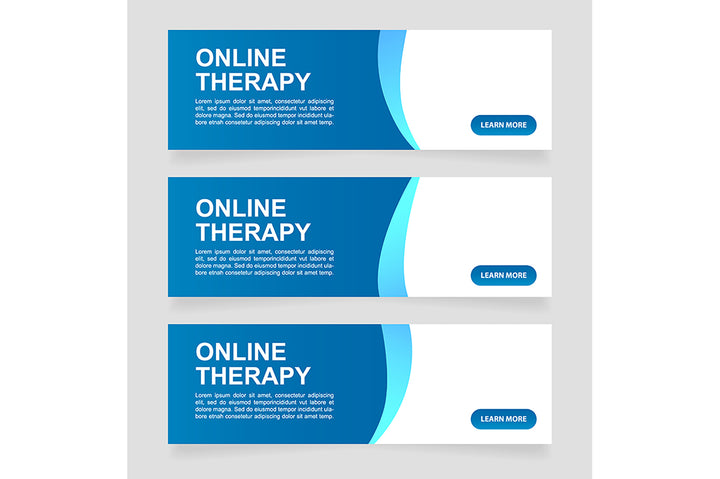 Online seminar web banner template bundle