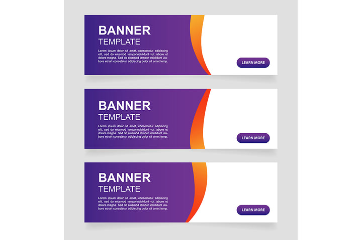 Online seminar web banner template bundle