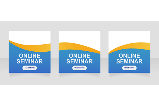 Online seminar web banner template bundle
