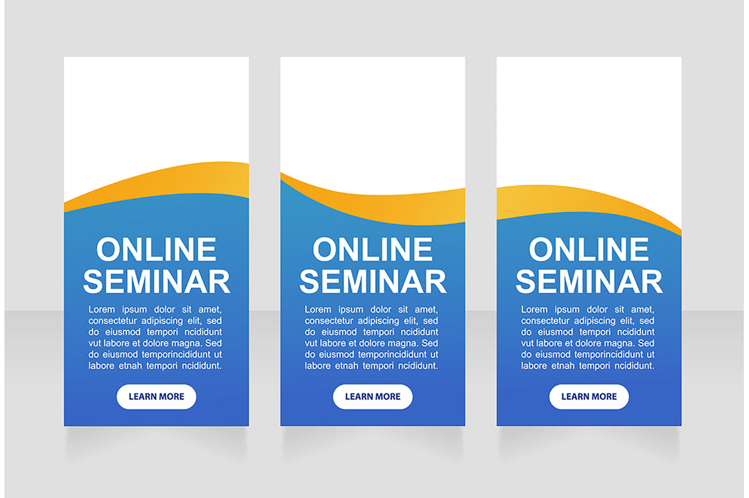 Online seminar web banner template bundle