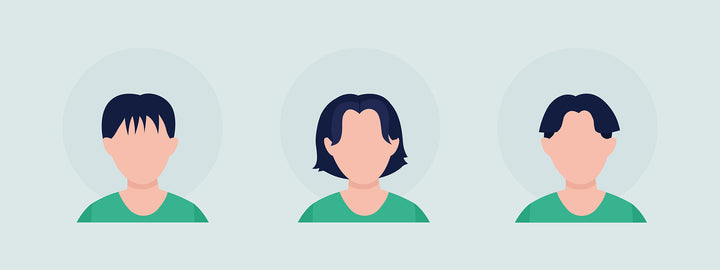 Different people color vector character avatar bundle