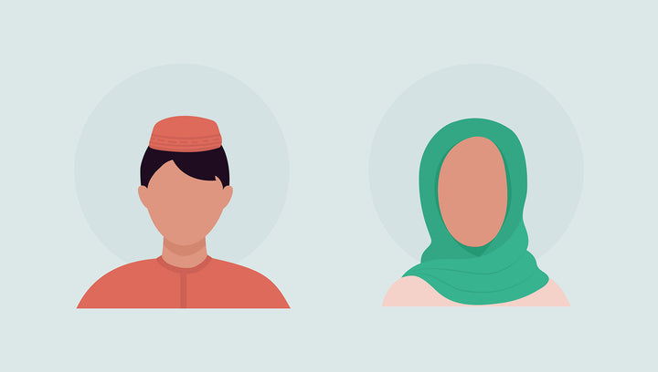 Different people color vector character avatar bundle