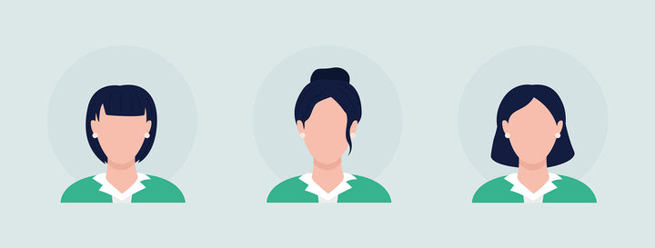 Different people color vector character avatar bundle