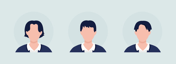 Different people color vector character avatar bundle