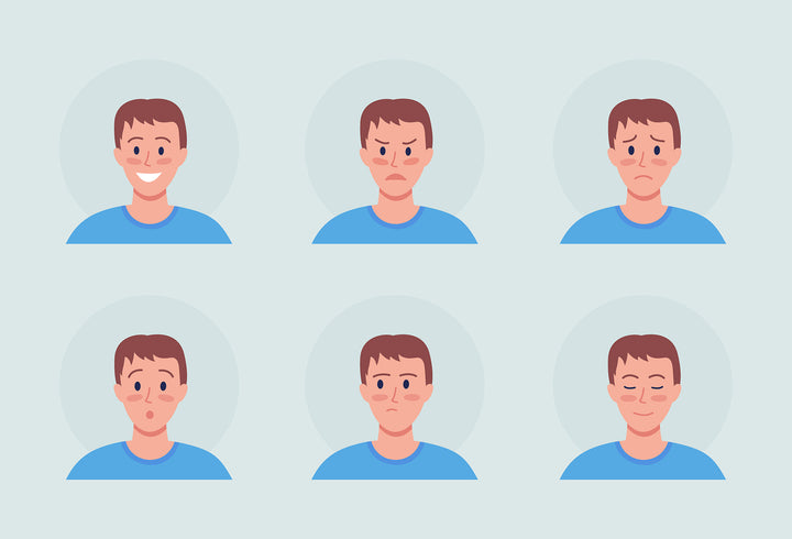 Different people color vector character avatar bundle
