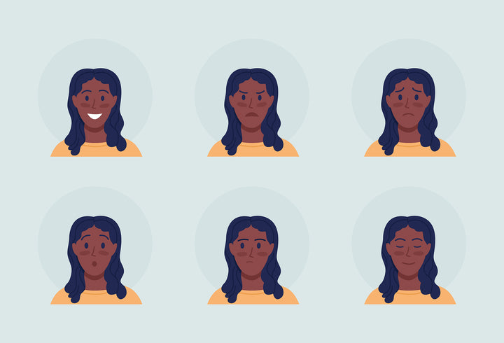 Different people color vector character avatar bundle