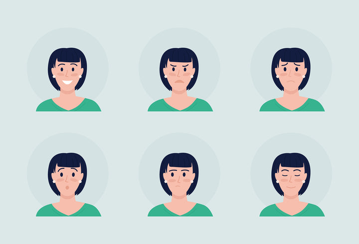 Different people color vector character avatar bundle