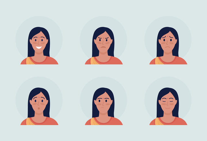 Different people color vector character avatar bundle