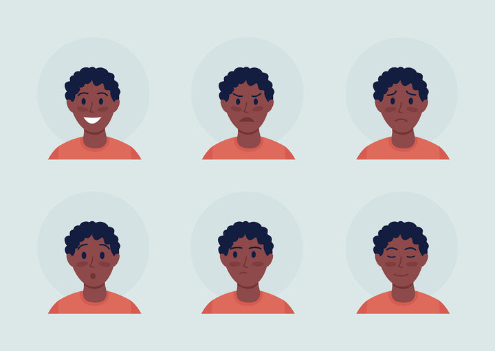 Different people color vector character avatar bundle