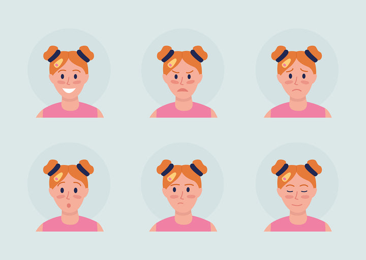 Different people color vector character avatar bundle