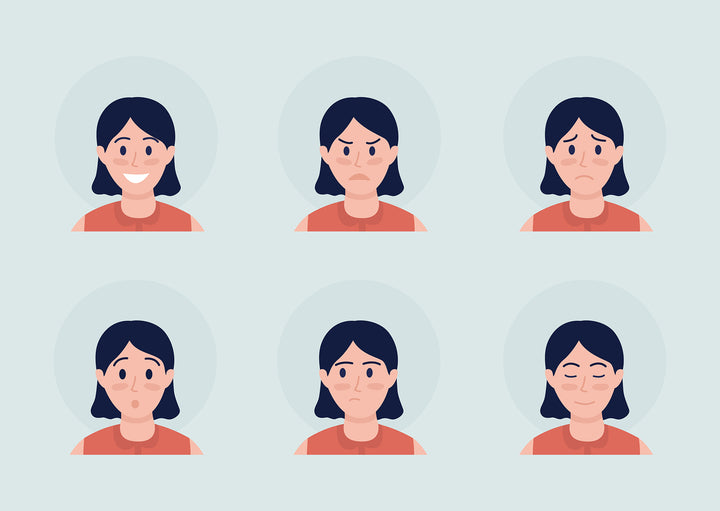 Different people color vector character avatar bundle