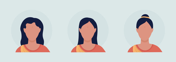 Different people color vector character avatar bundle