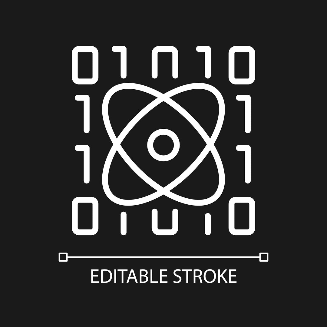 Data mining linear pixel perfect icons set for dark and light mode