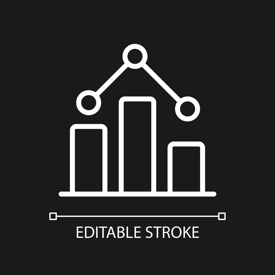 Data mining linear pixel perfect icons set for dark and light mode