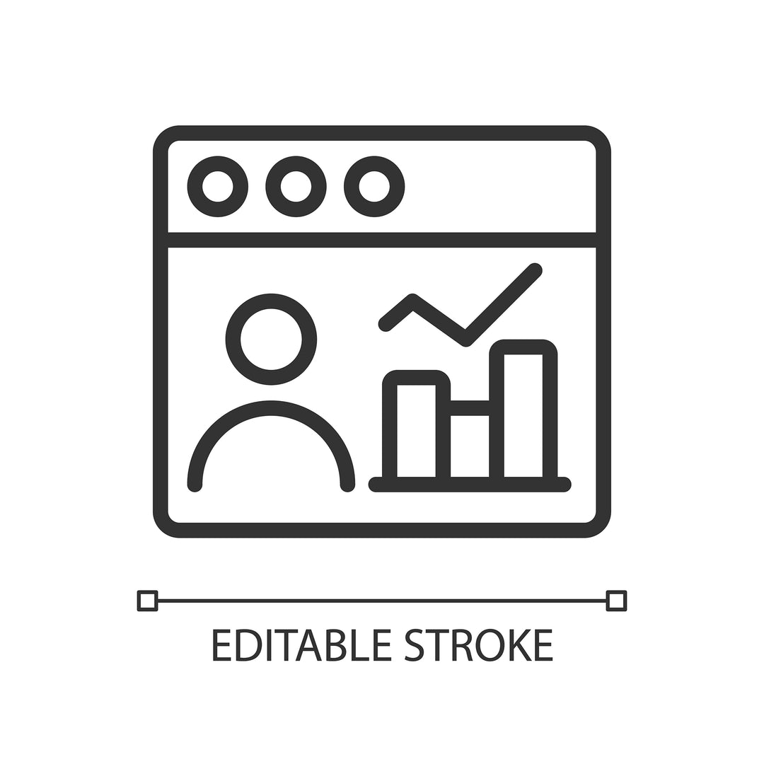 Data mining linear pixel perfect icons set for dark and light mode