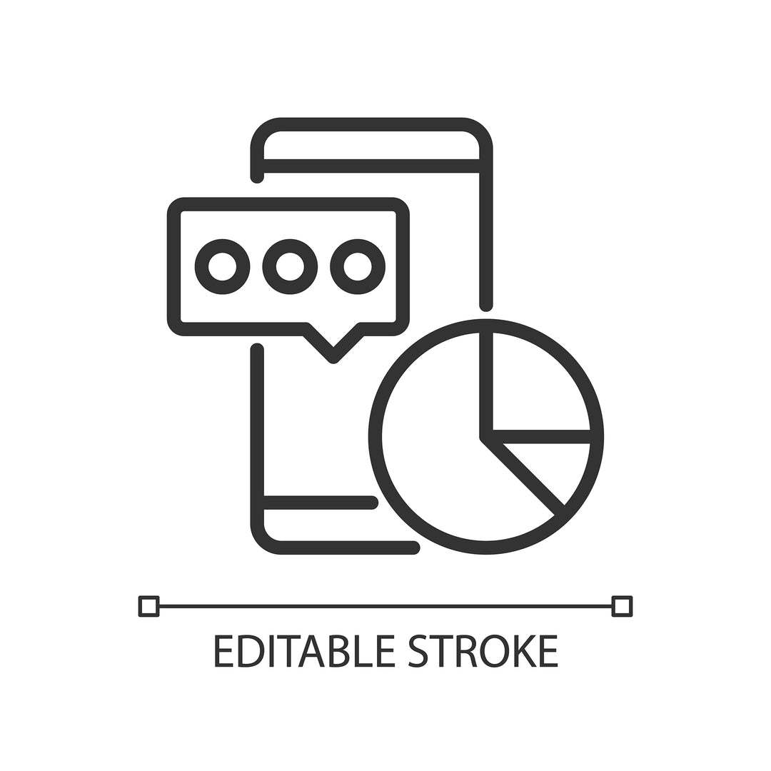 Data mining linear pixel perfect icons set for dark and light mode