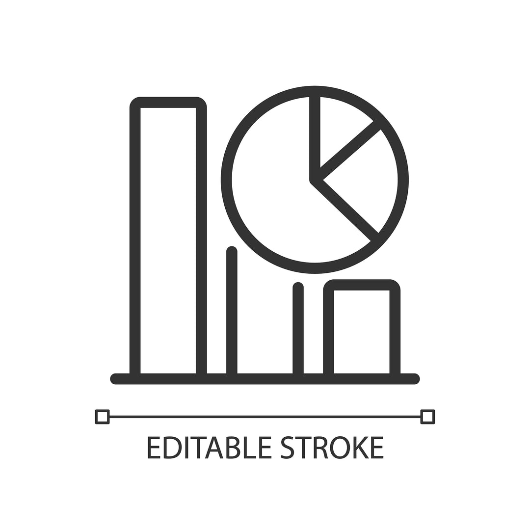 Data mining linear pixel perfect icons set for dark and light mode