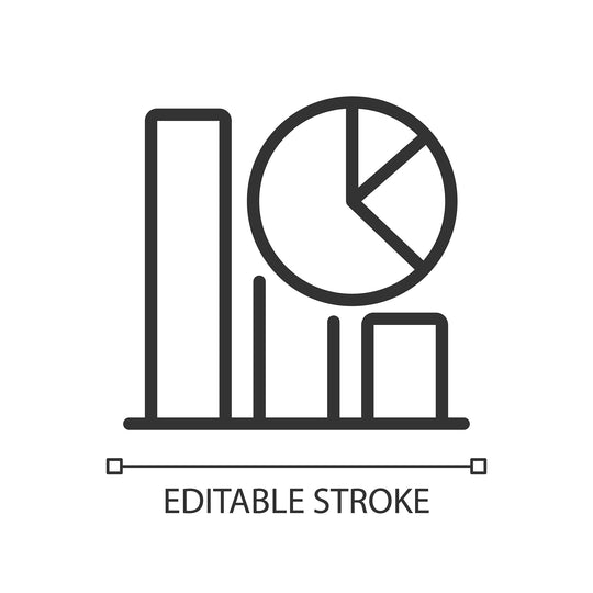 Data mining linear pixel perfect icons set for dark and light mode