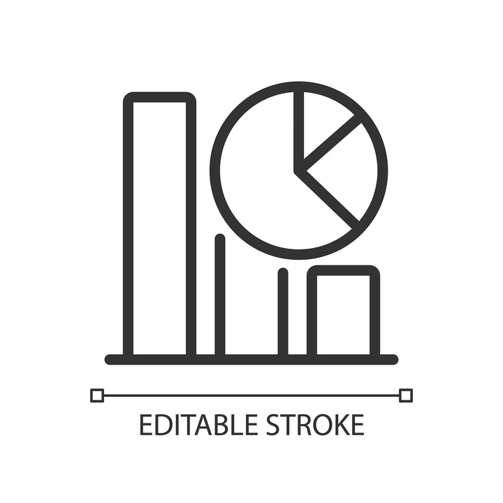Data mining linear pixel perfect icons set for dark and light mode