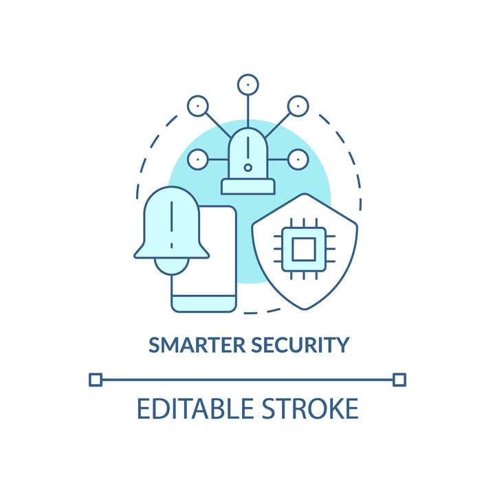 Smart technologies concept icons set