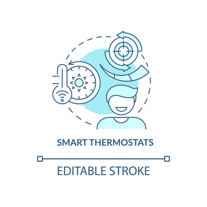 Smart technologies concept icons set