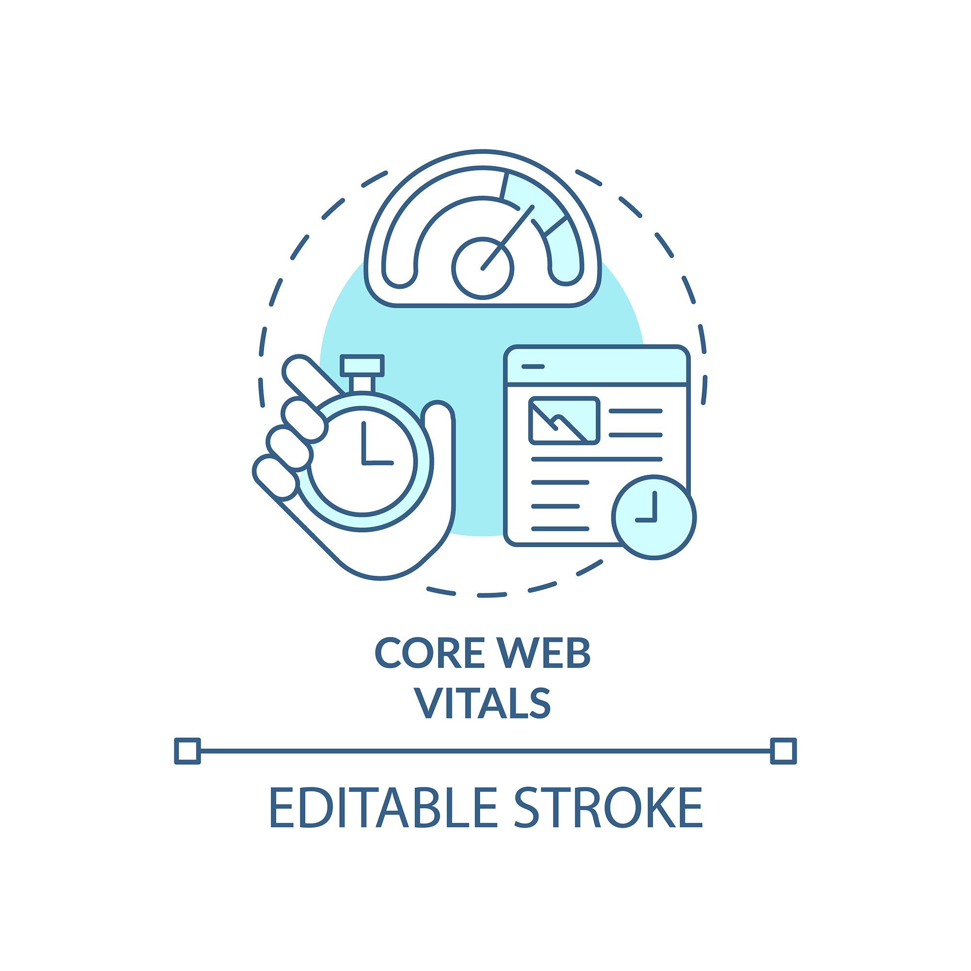SEO optimization concept icons bundle