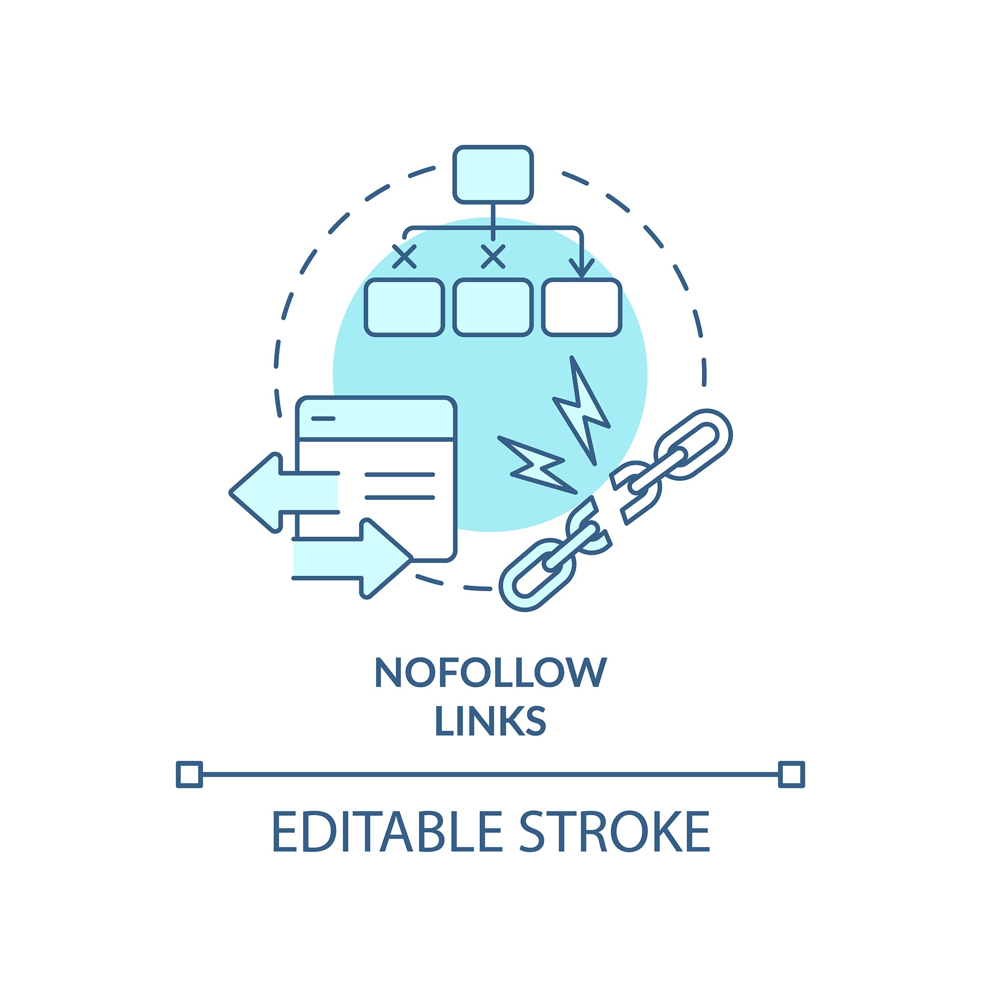 SEO optimization concept icons bundle