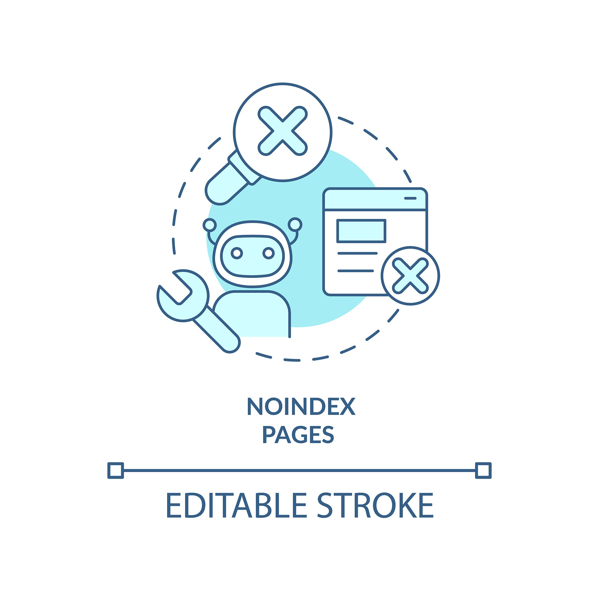 SEO optimization concept icons bundle