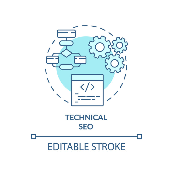 SEO optimization concept icons bundle