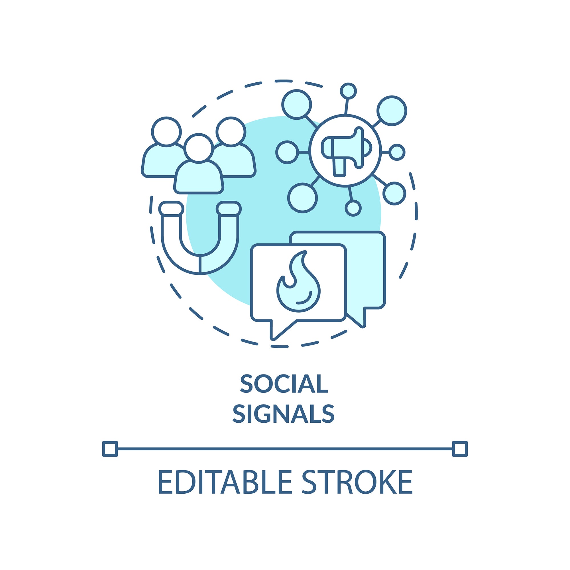 SEO optimization concept icons bundle